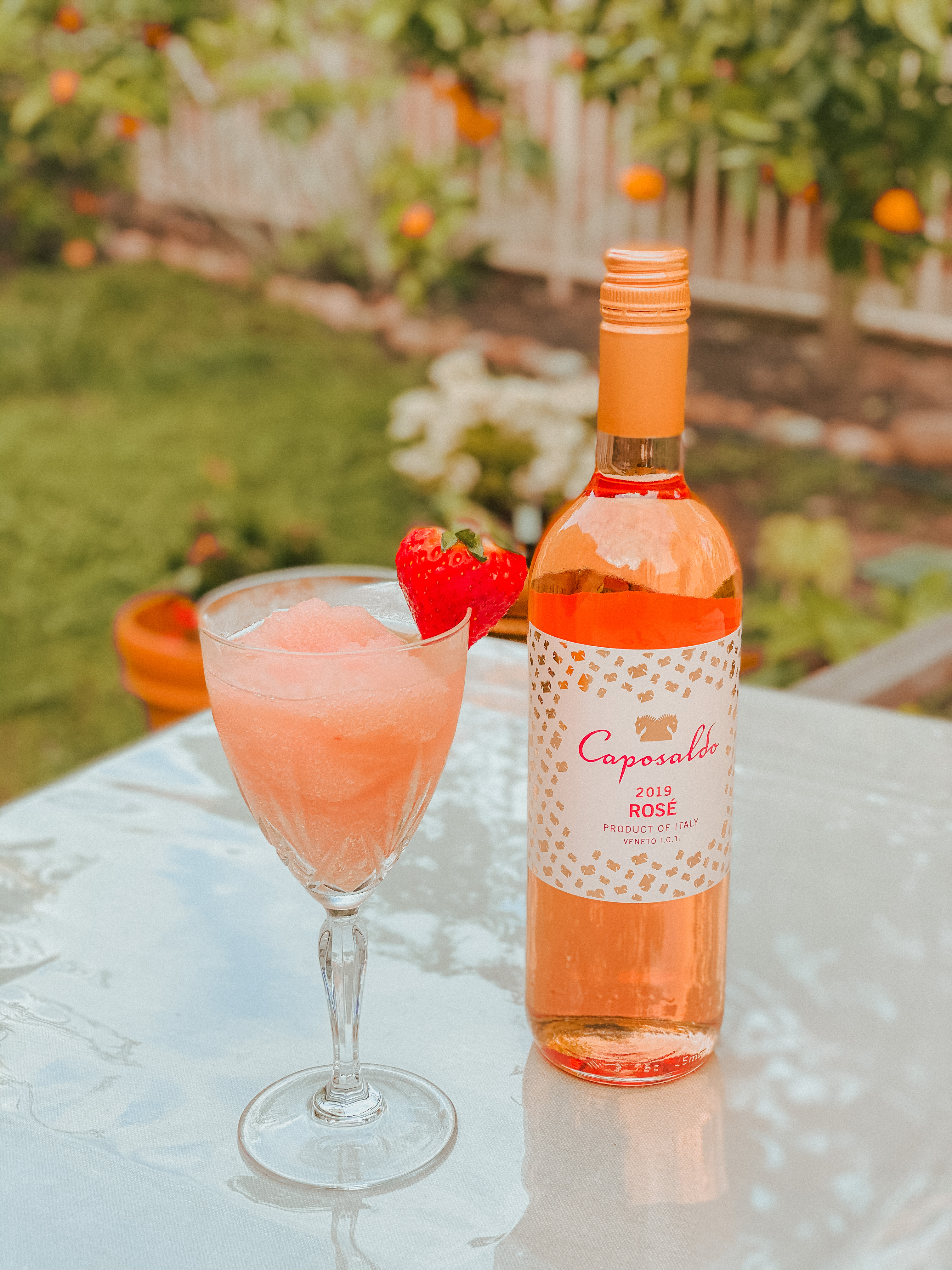 Strawberry Frose Wine Glass Set